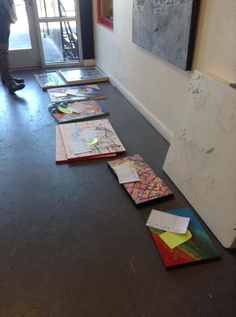 I am so excited about the extensive body of local art work coming thru our red doors today for our art auction