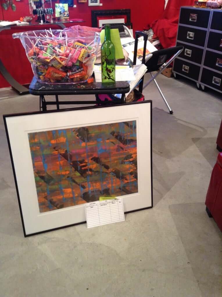This is Don Michael Jr Hand Pulled Mono Print - One of Kind - Up for Auction Saturday Oct. 11th