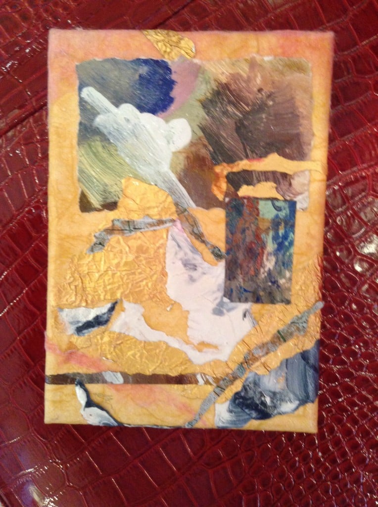 5x7 Collage on Canvas ... original art by local artist Olga Gault ... specially priced for Jana's RedRoom only $40