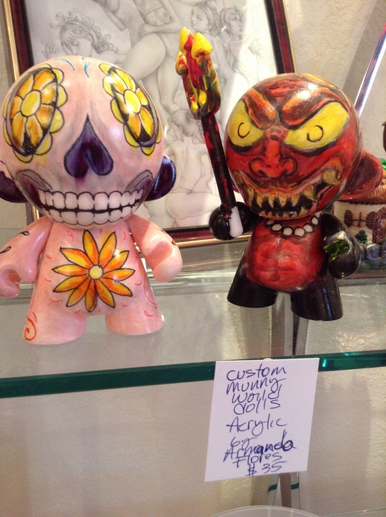 Small Custom Munny World Dolls by local Tattoo Artist Armando Flores ... Sweet deal at only $35