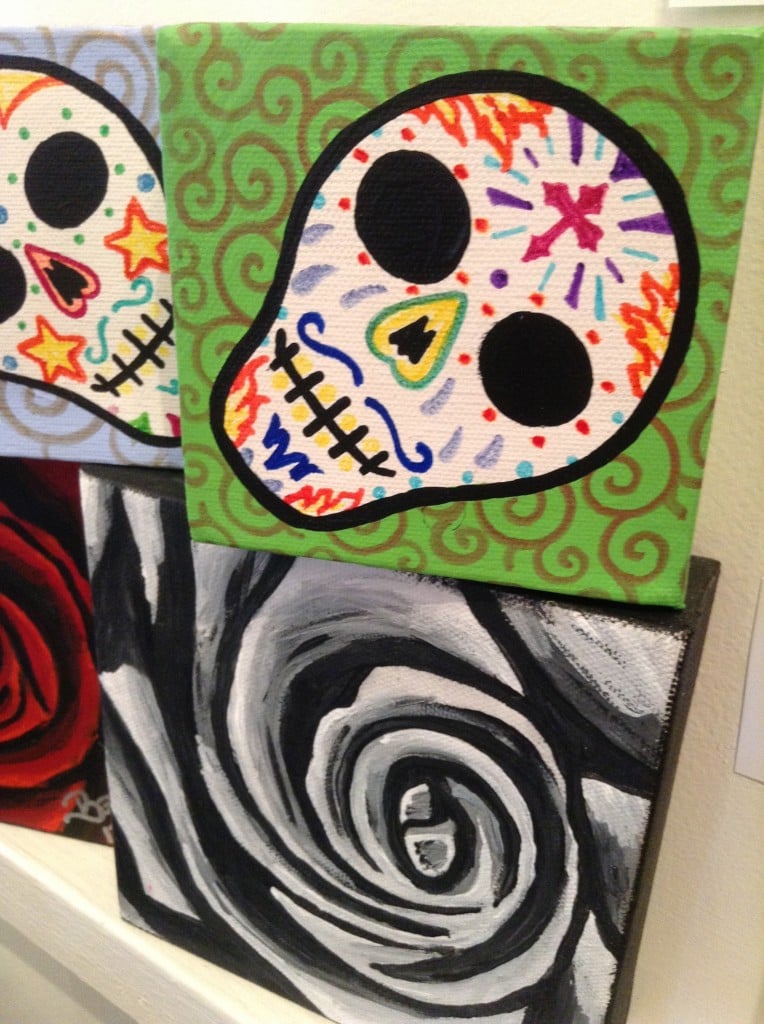 THERE BACK! Theresa Lucero Sugar Skulls. FYI these do not hang around her long, come get yours before they are gone!
